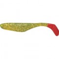 Bass AssassinTurbo Shads 4* Chartreuse Silver Glitter|Red Tai SSA25233