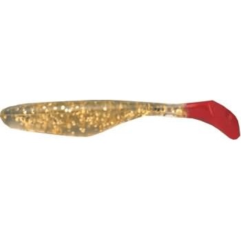 Bass AssassinTurbo Shads 4* Pumpkin Seed| Clear Gold|Red Tail WA32234